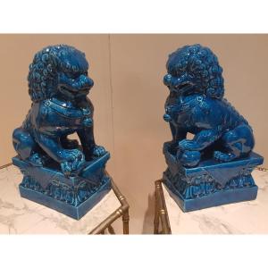 Pairs Of Lions Fo China