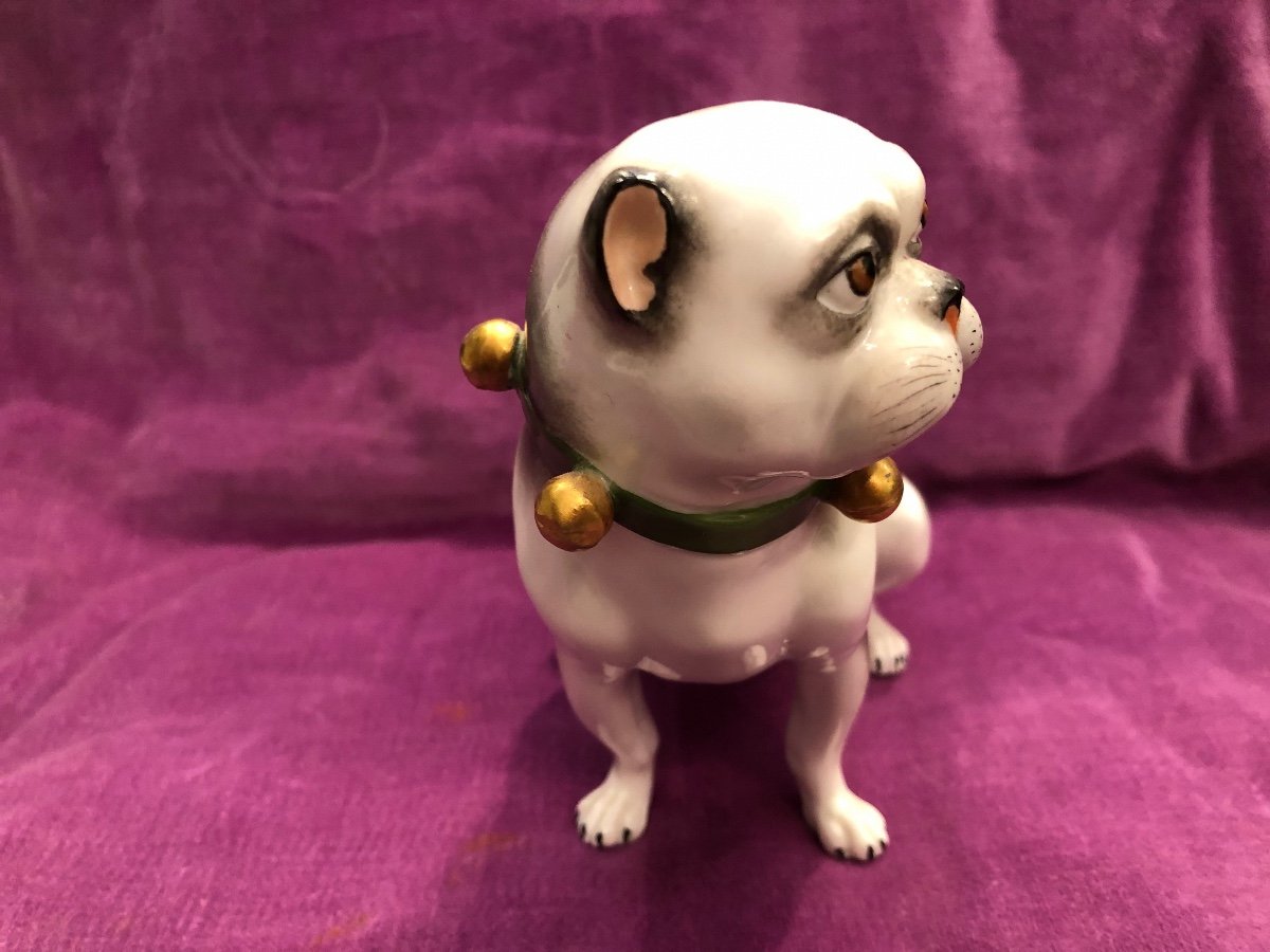 Porcelain Statuette, Pug, XXth Century-photo-4