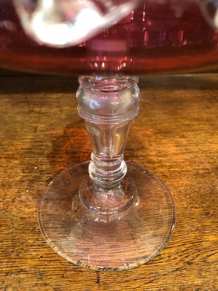 Grand Vase Cornet,verre Napoléon III -photo-2