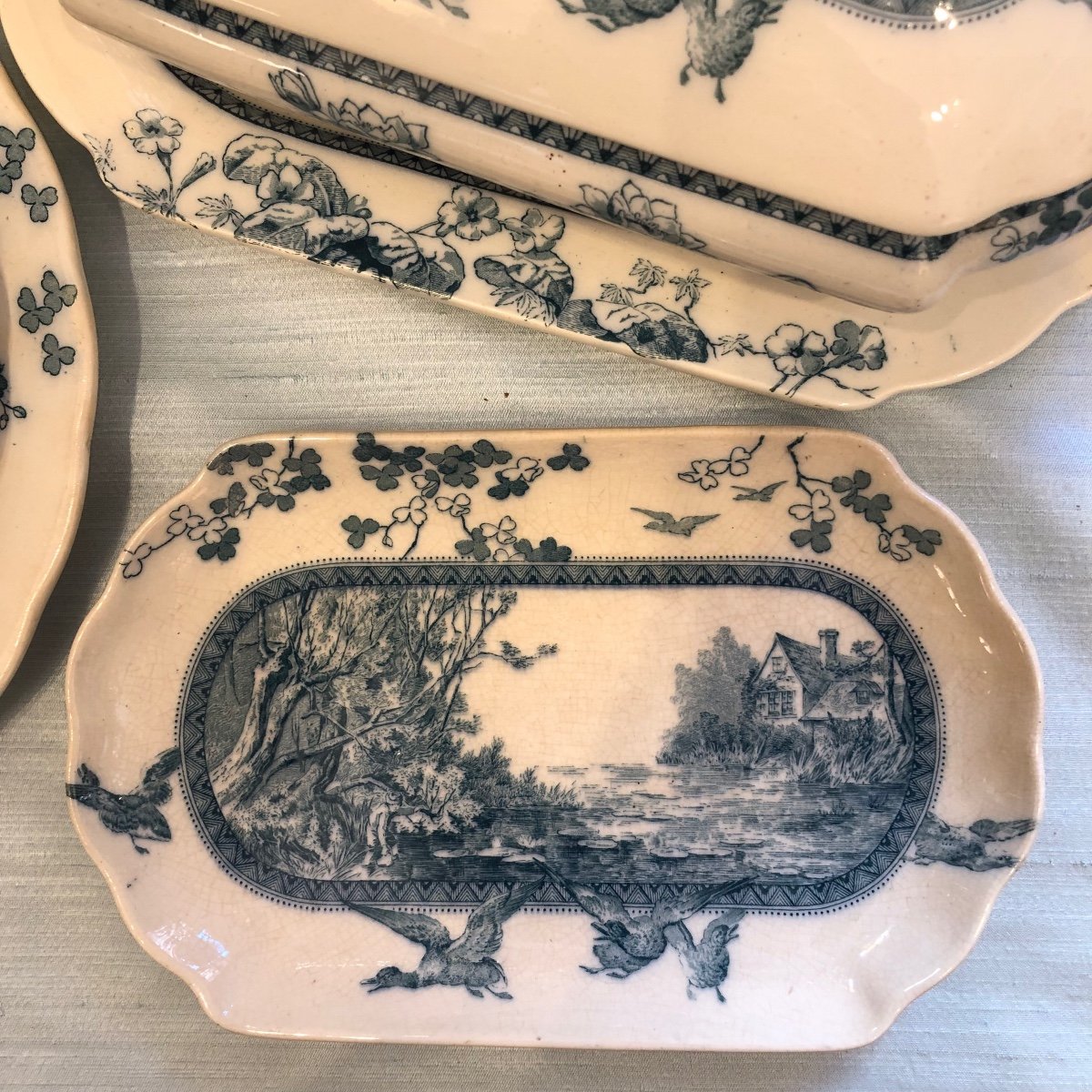 Part Of English Earthenware Service, 19th Century -photo-1