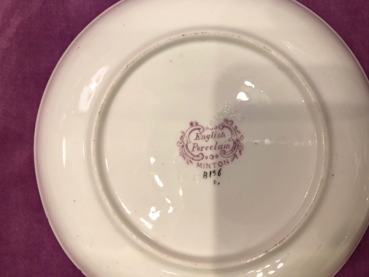 Série de 6 Tasses à Café,porcelaine de Minton, XIXème Siècle -photo-7