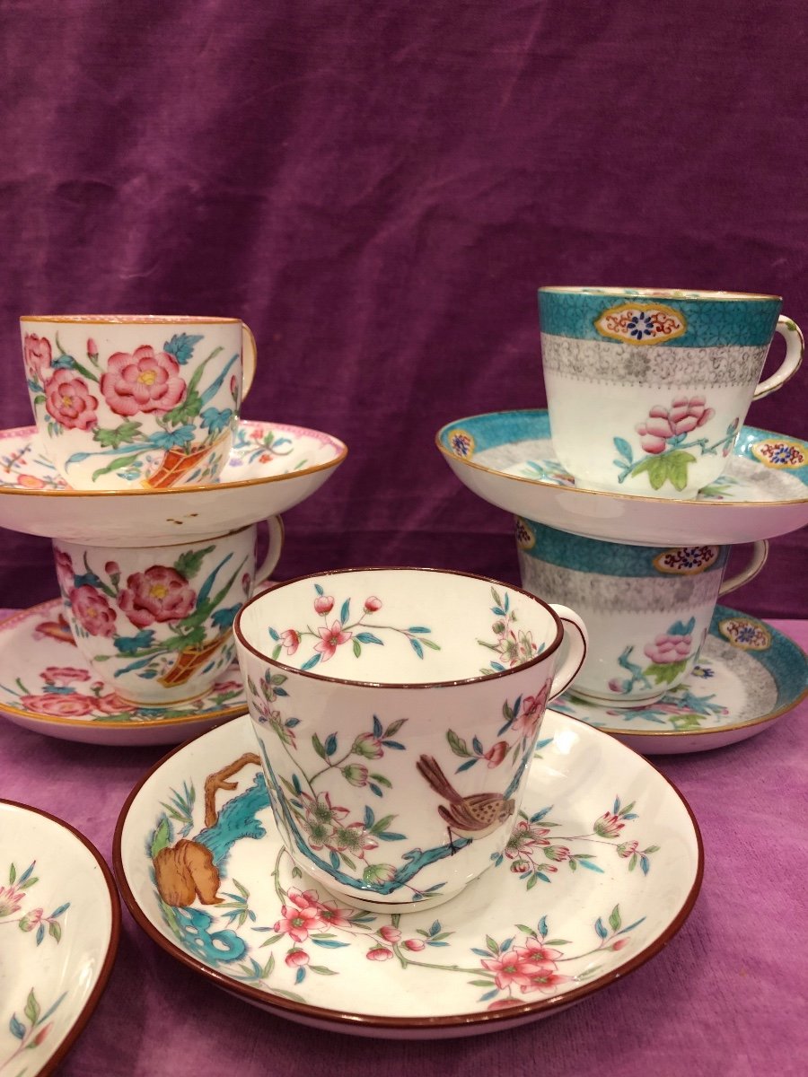 Série de 6 Tasses à Café,porcelaine de Minton, XIXème Siècle -photo-8