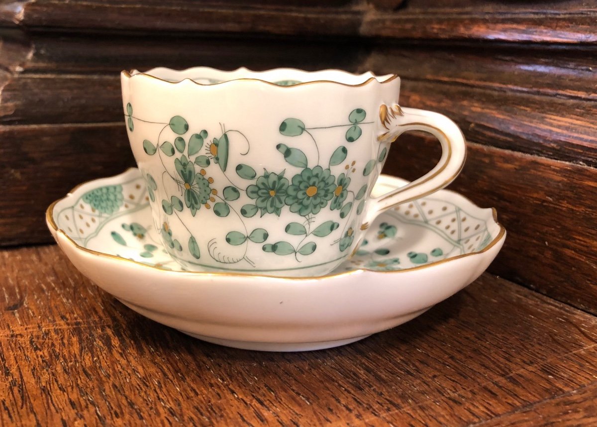 Tasse Et Sous Tasse,porcelaine Allemande,Meissen,XXème Siècle 