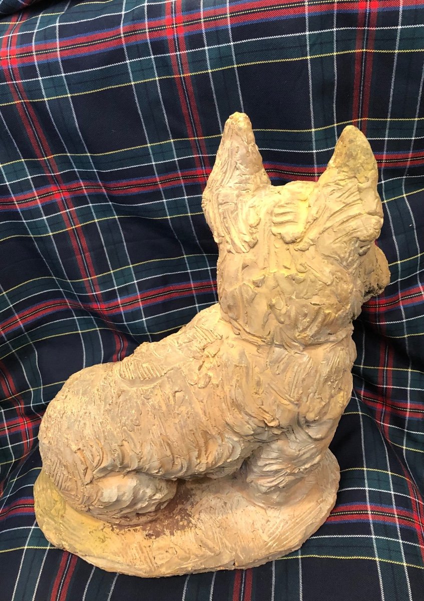 Terracotta Dog Sculpture, 20th Century -photo-2