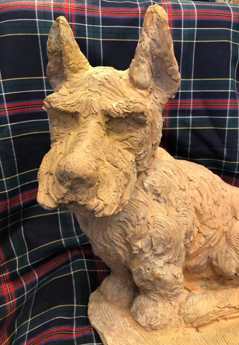 Terracotta Dog Sculpture, 20th Century -photo-2