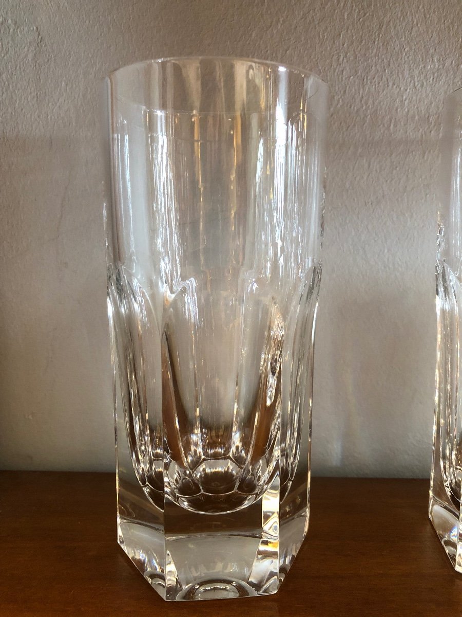 Série de 8 Verres en Cristal à Long Drink ,Ralph Lauren,xxème Siècle -photo-3