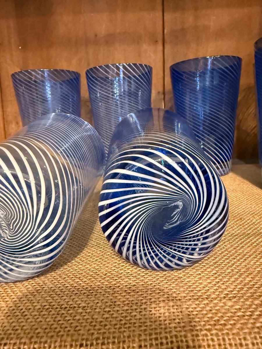 Série de 8 Gobelets en Verre,Murano,début XX ème Siècle -photo-4