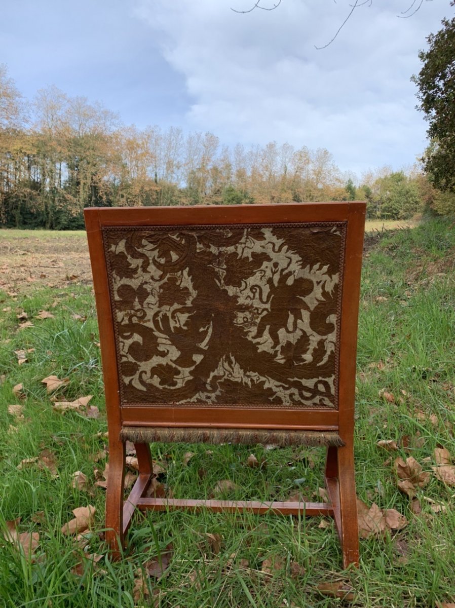 Porte cartons à dessins en bois et cuir de Cordoue,XIXème siècle 