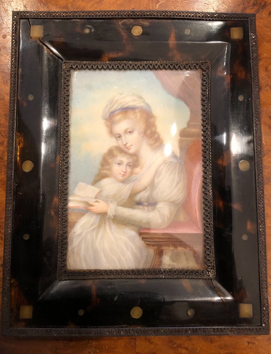 Miniature In Its Frame, XIXth Century