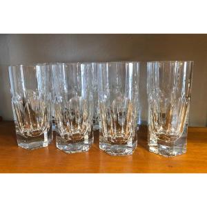 Set Of 8 Crystal Long Drink Glasses, Ralph Lauren, 20th Century 