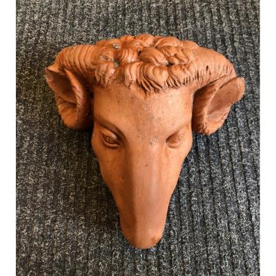 Aries Head, Terracotta, 20th Century
