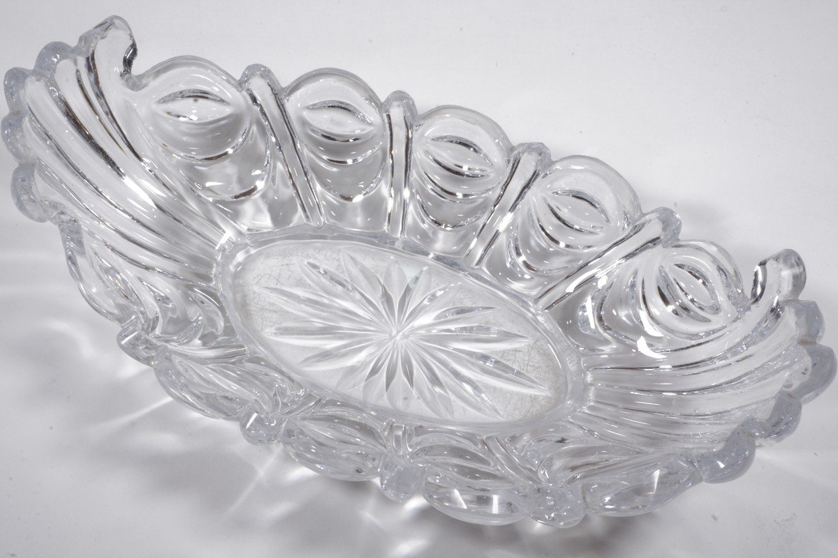 Coupe Ravier Navette Cristal Ancien Baccarat XIX -photo-2