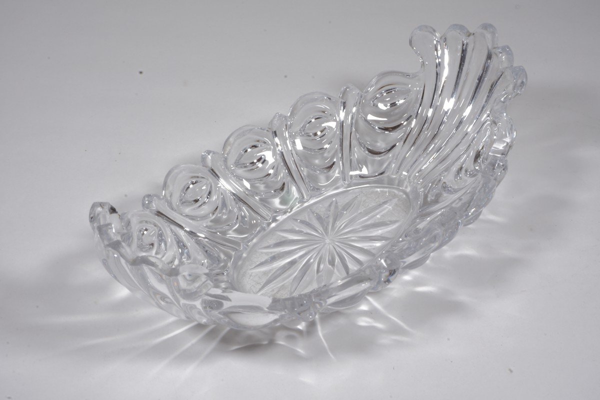 Coupe Ravier Navette Cristal Ancien Baccarat XIX -photo-3