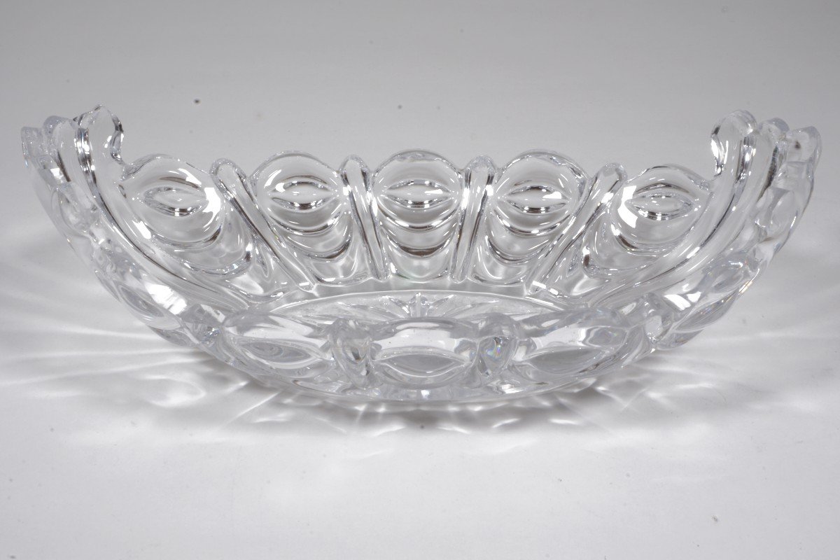 Ravier Navette Bowl Old Crystal  Baccarat XIX