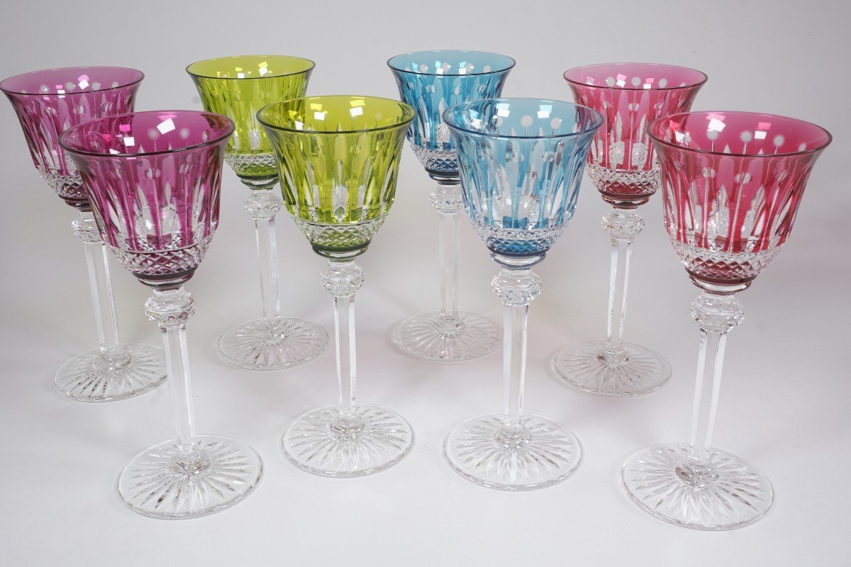 8 Porto, Aperitif Glasses,crystal Saint Louis Tommy-photo-2