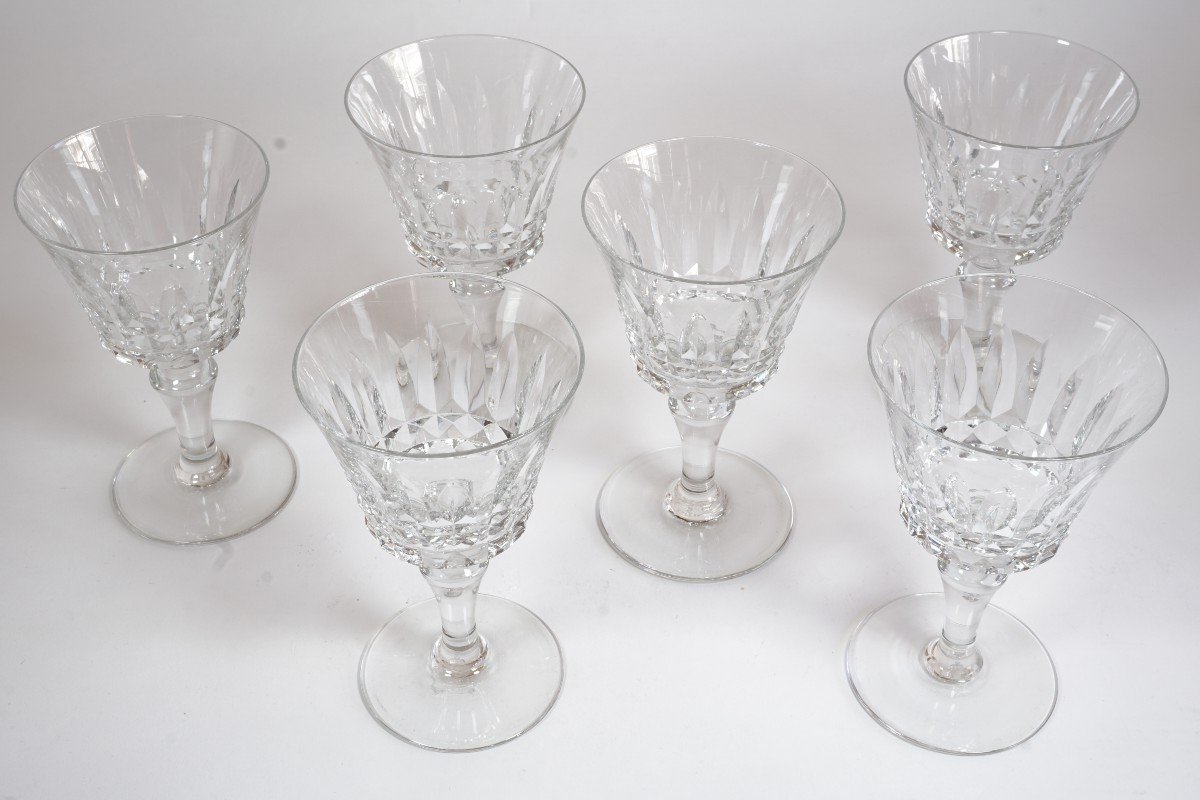 6 Red Wine Glasses No. 4 Baccarat Piccadilly Crystal-photo-2