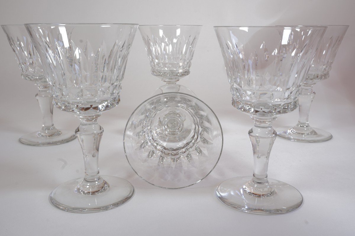 6 Red Wine Glasses No. 4 Baccarat Piccadilly Crystal-photo-3