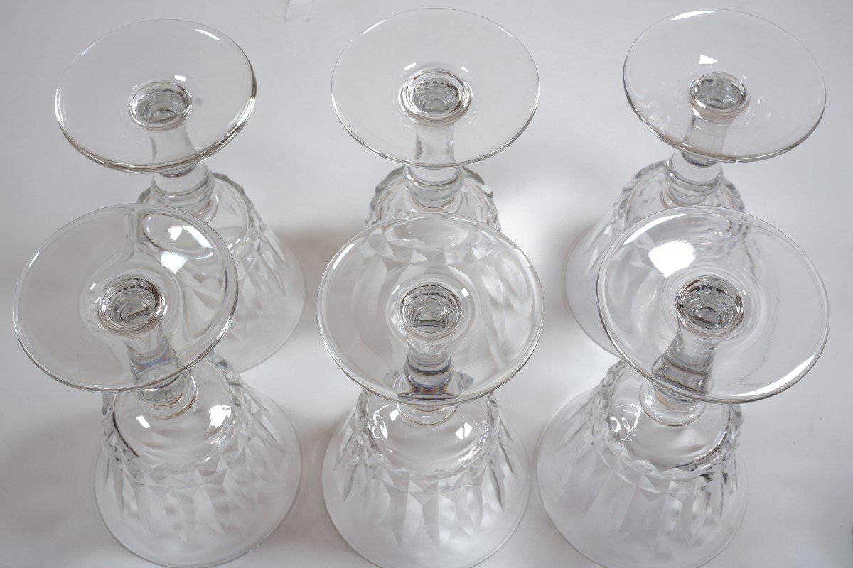 6 Red Wine Glasses No. 4 Baccarat Piccadilly Crystal-photo-4