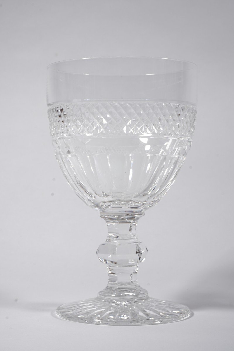 6 Saint Louis Trianon Crystal Wine Glasses-photo-1