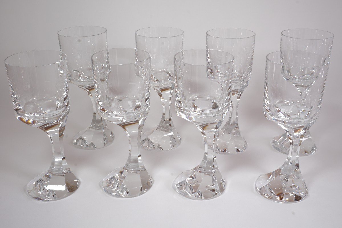 Glass N°3, 8 Baccarat Narcisse Crystal Wine Glasses-photo-4