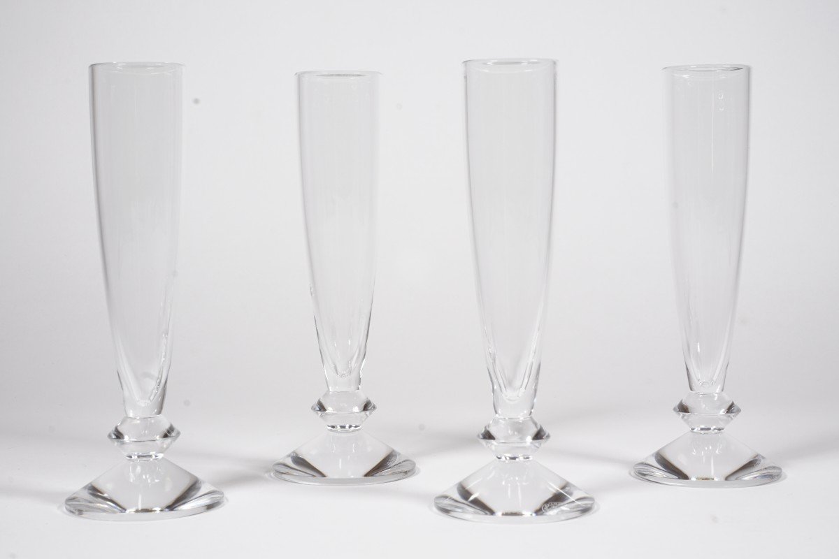4 Vodka Glasses, Baccarat Vega Crystal -photo-1