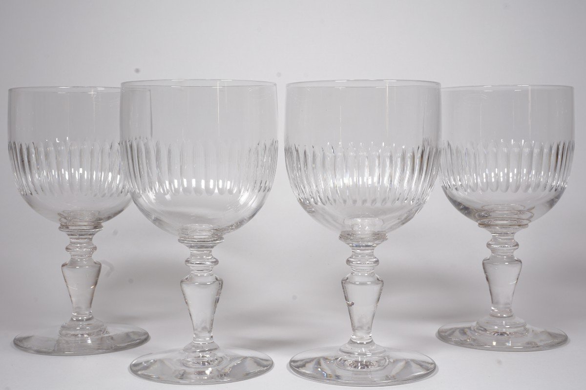 4 Baccarat Renaissance Crystal Water Glasses-photo-2