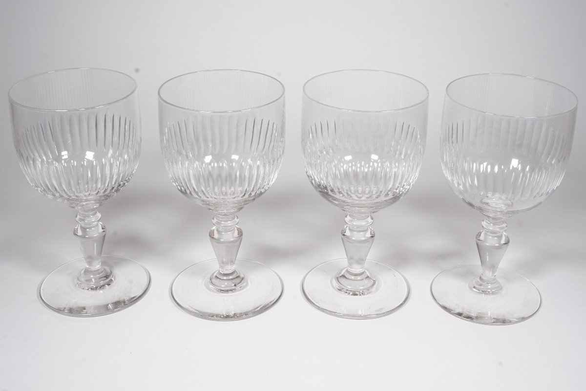 4 Baccarat Renaissance Crystal Water Glasses-photo-3