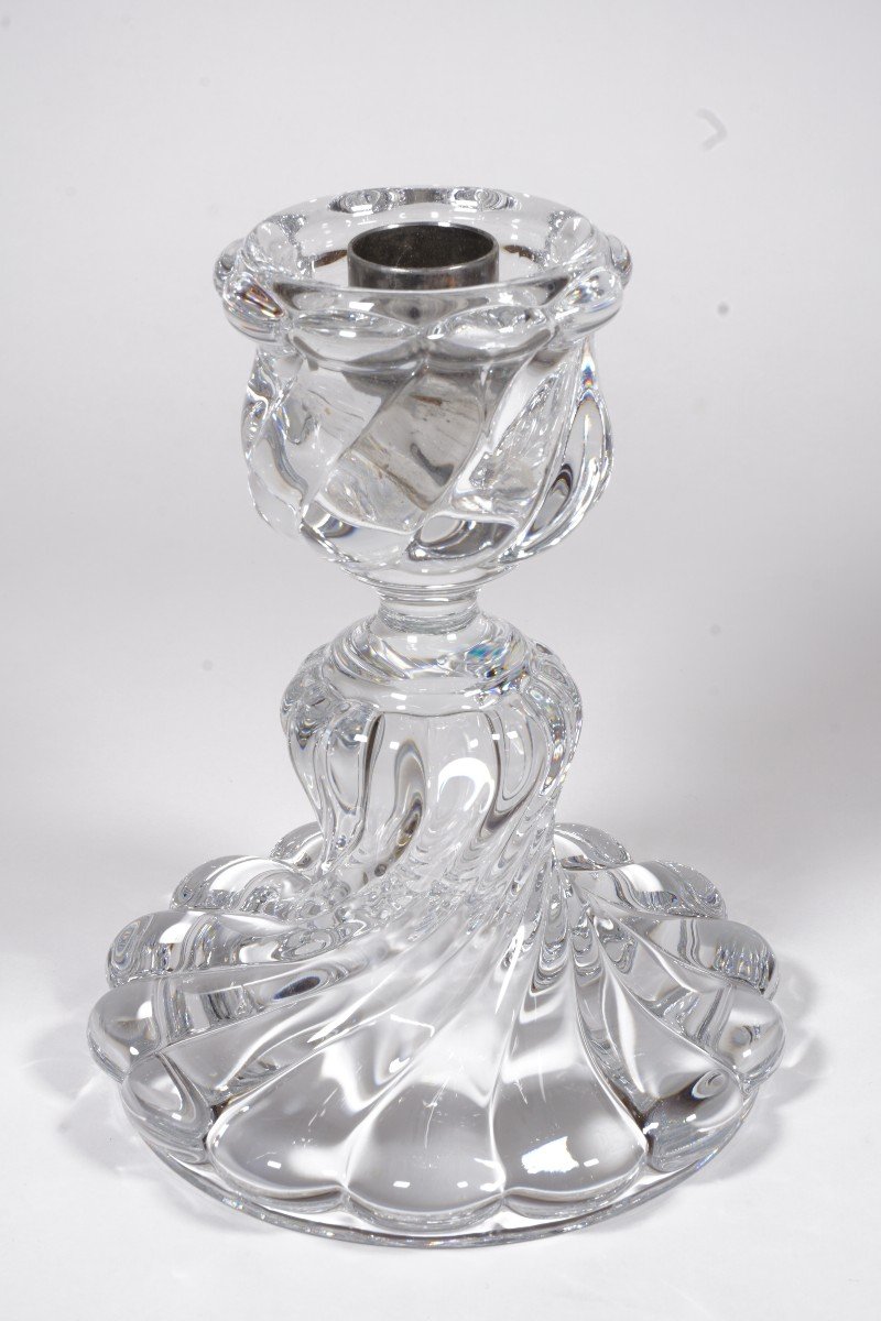 Candle Holder, Baccarat Crystal Tealight Holder Bambou Tors-photo-1