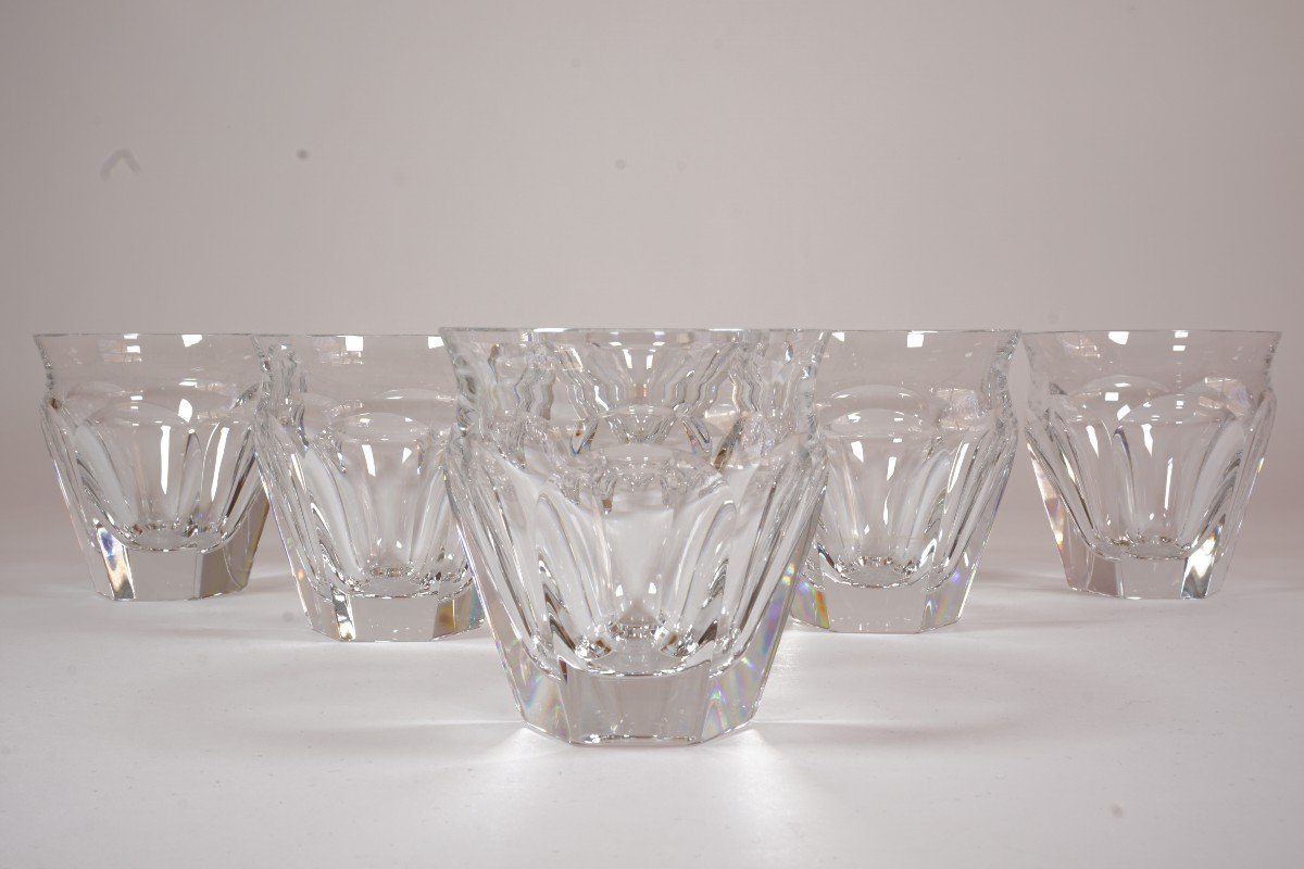 6 gobelets, verres Cristal Baccarat Talleyrand Harcourt-photo-2