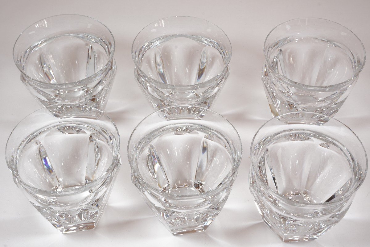 6 gobelets, verres Cristal Baccarat Talleyrand Harcourt-photo-3