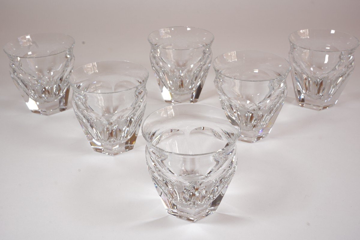 6 gobelets, verres Cristal Baccarat Talleyrand Harcourt-photo-3