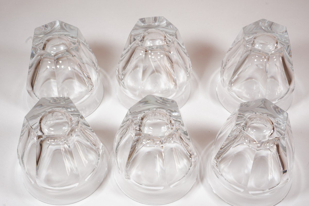 6 gobelets, verres Cristal Baccarat Talleyrand Harcourt-photo-5