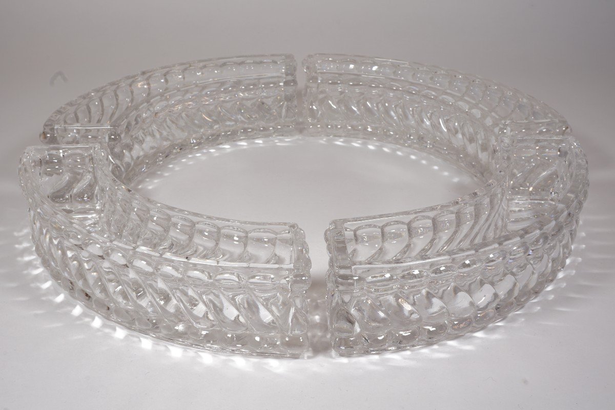 Baccarat Crystal Bambou Tors Centerpiece-photo-2