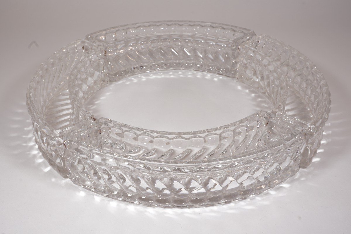 Baccarat Crystal Bambou Tors Centerpiece-photo-3