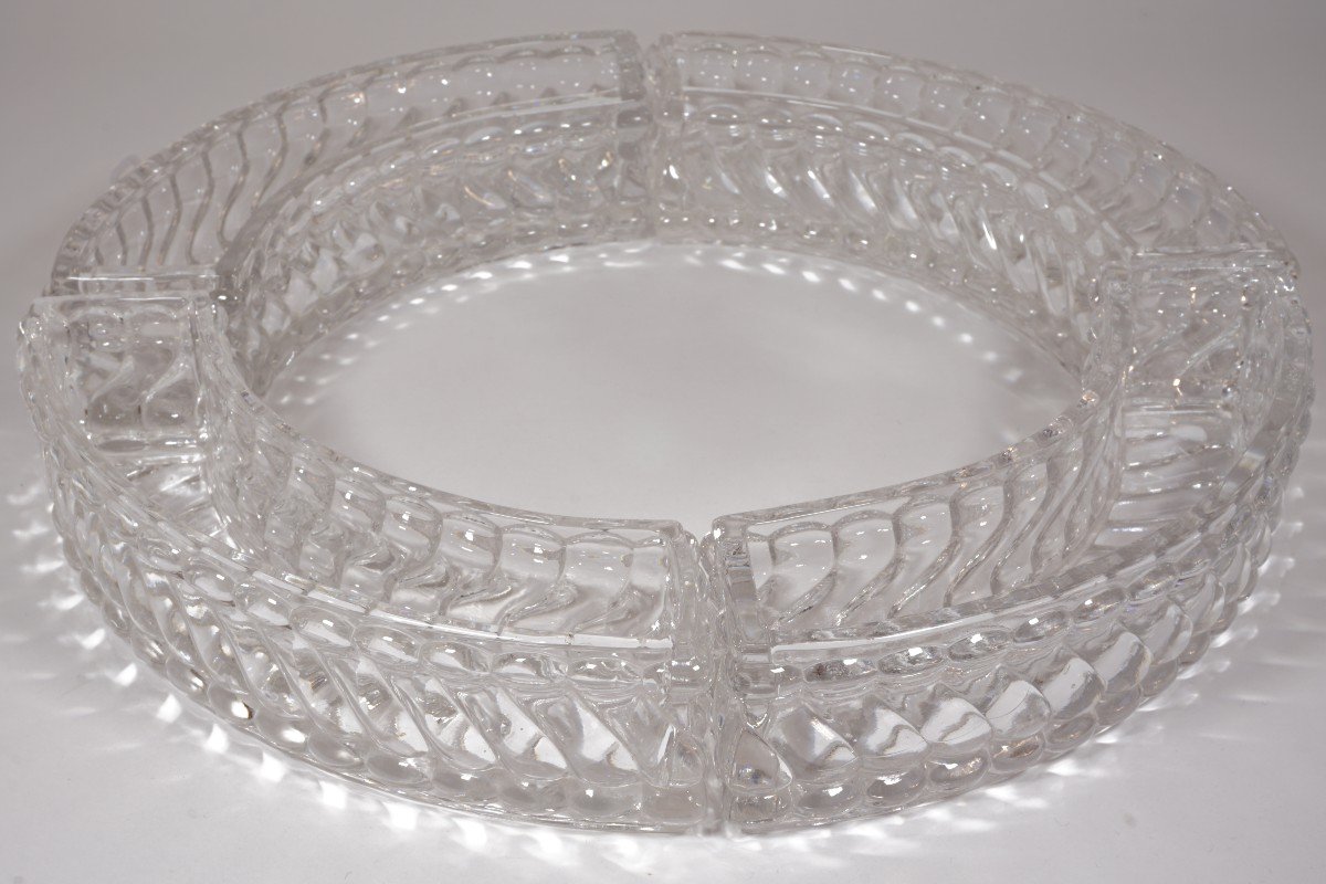 Baccarat Crystal Bambou Tors Centerpiece-photo-4