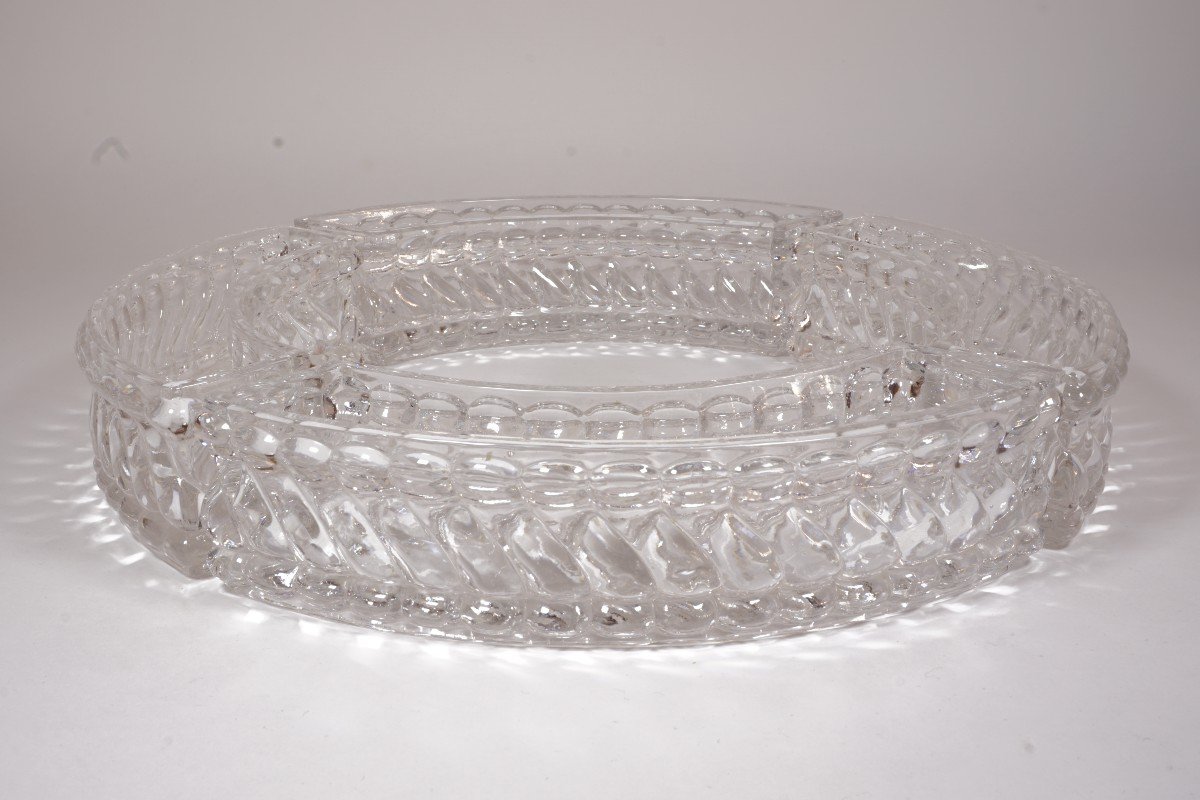 Baccarat Crystal Bambou Tors Centerpiece-photo-1