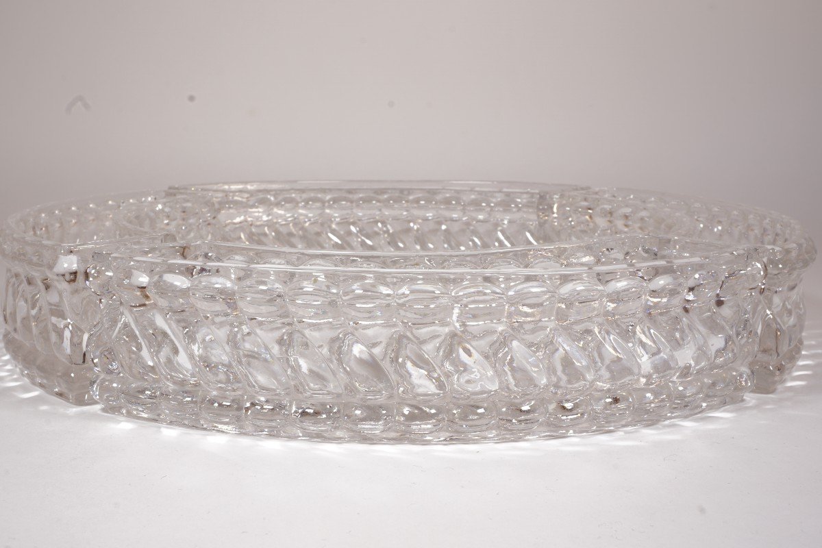 Baccarat Crystal Bambou Tors Centerpiece-photo-2