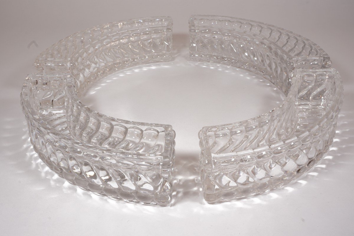 Baccarat Crystal Bambou Tors Centerpiece-photo-3