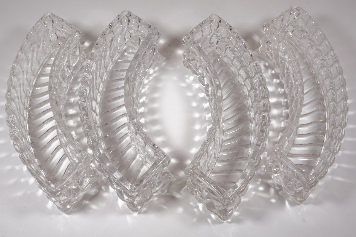 Baccarat Crystal Bambou Tors Centerpiece-photo-4