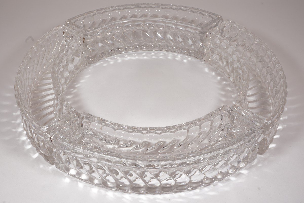 Baccarat Crystal Bambou Tors Centerpiece