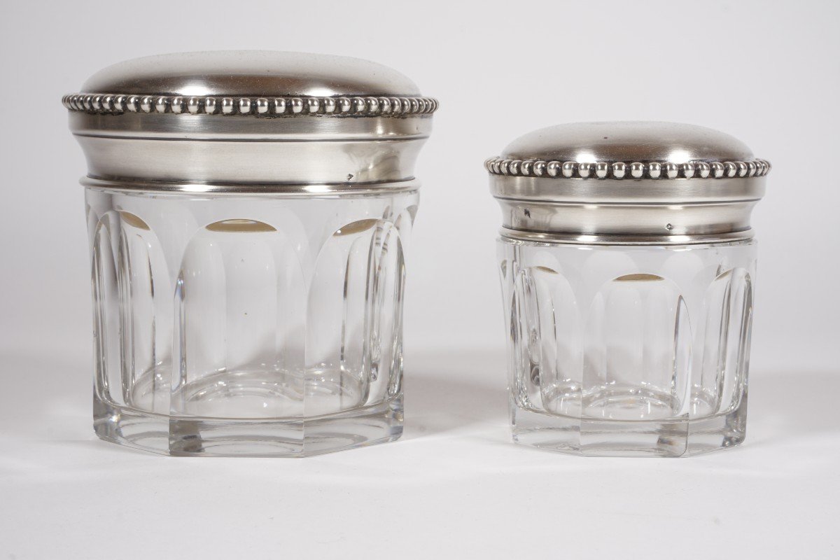 Toilet Set, Perfume Solid Silver Crystal Baccarat Malmaison-photo-3