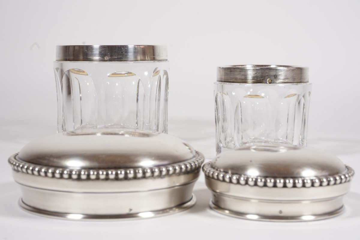 Toilet Set, Perfume Solid Silver Crystal Baccarat Malmaison-photo-7