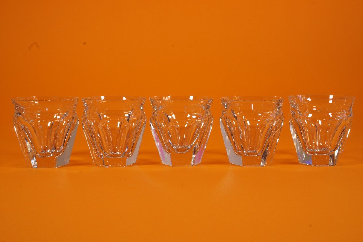 5 Gobelets, Verres Cristal Baccarat Talleyrand Harcourt-photo-3