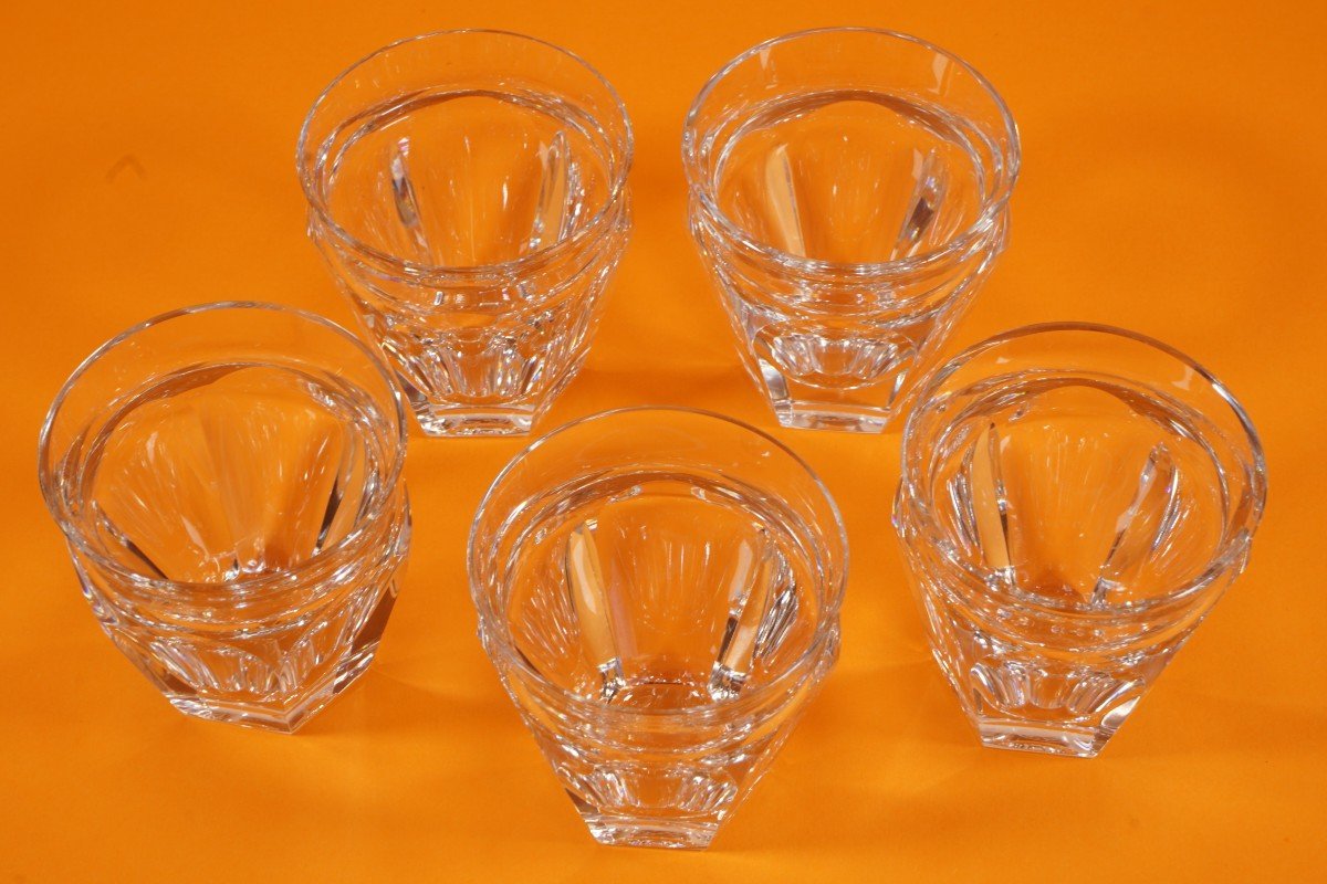 5 Gobelets, Verres Cristal Baccarat Talleyrand Harcourt-photo-4