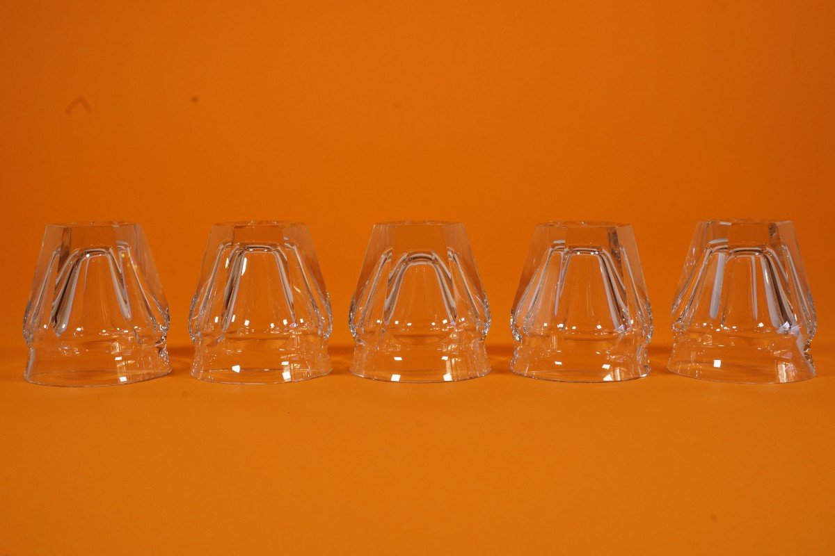 5 Gobelets, Verres Cristal Baccarat Talleyrand Harcourt-photo-1