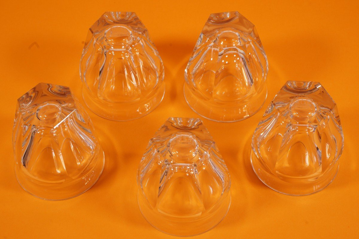 5 Gobelets, Verres Cristal Baccarat Talleyrand Harcourt-photo-2