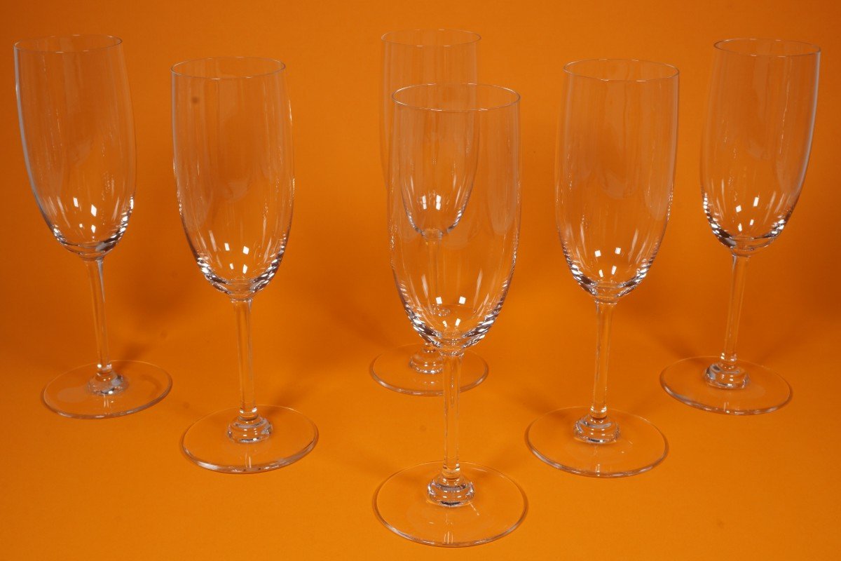 6 Flutes à Champagne Cristal Baccarat Perfection-photo-2