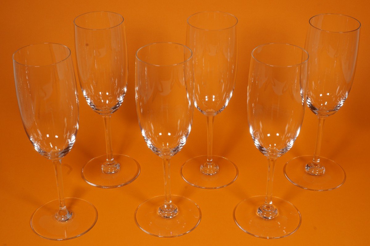 6 Flutes à Champagne Cristal Baccarat Perfection-photo-3