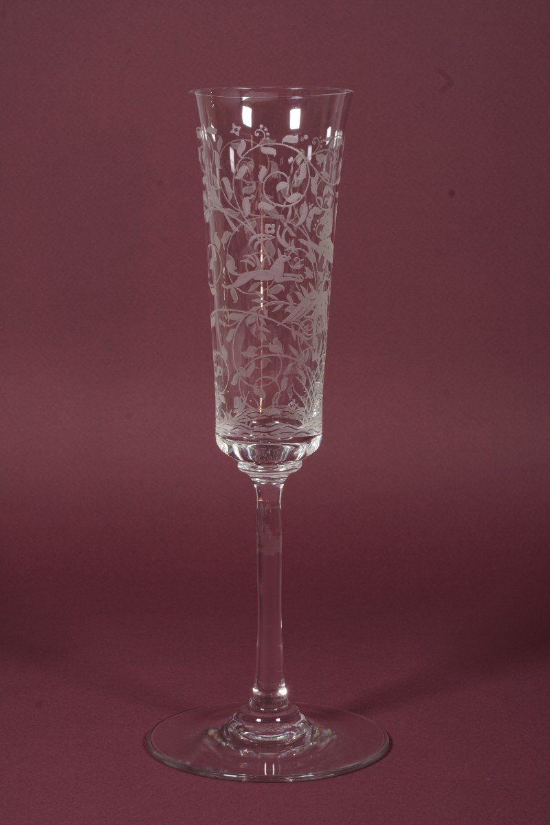 9 Flutes à Champagne Cristal Leila Baccarat Leillah-photo-3