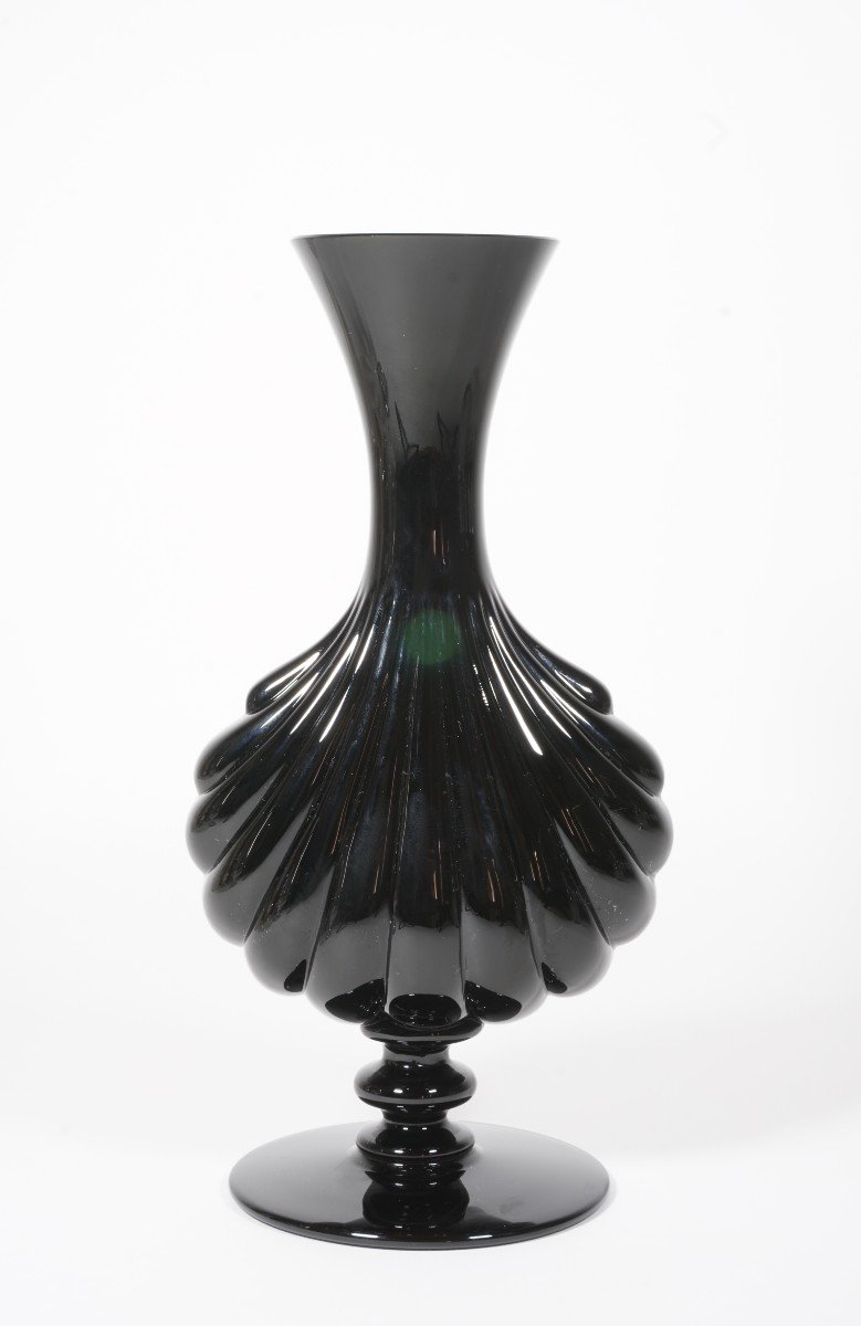 Vase Soliflore Cristal Noir Baccarat Primevere